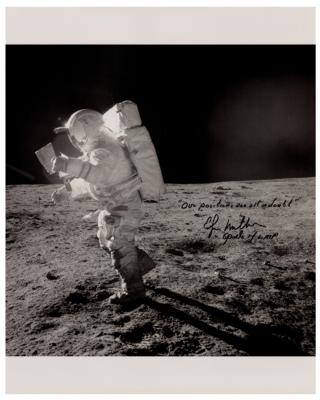Lot #399 Edgar Mitchell Signed Oversized Photograph - Image 1
