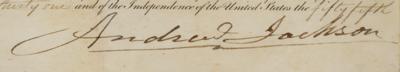 Lot #112 Andrew Jackson Document Signed as President - Image 2