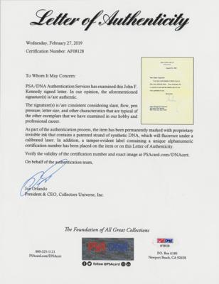 Lot #42 John F. Kennedy Typed Letter Signed as President - Image 3