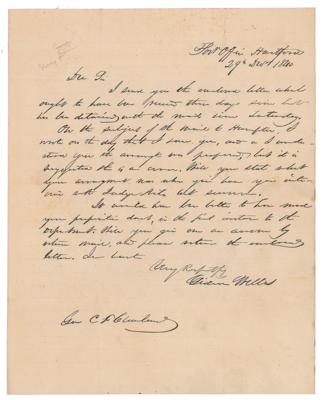 Lot #300 Gideon Welles Autograph Letter Signed - Image 1
