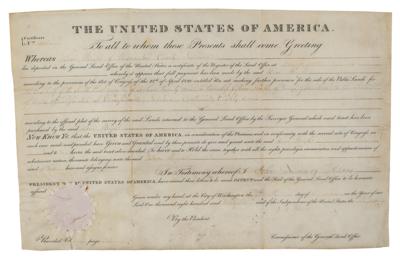 Lot #63 John Quincy Adams Document Signed as President - Image 1