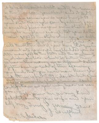 Lot #332 James Longstreet Handwritten Letter Signed - Image 2