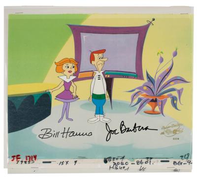 Lot #468 Bill Hanna and Joe Barbera Signed Production Cel from The Jetsons - Image 1