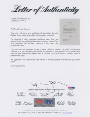 Lot #127 Richard Nixon: 