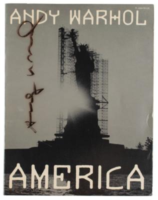 Lot #458 Andy Warhol Twice-Signed Book - Image 1