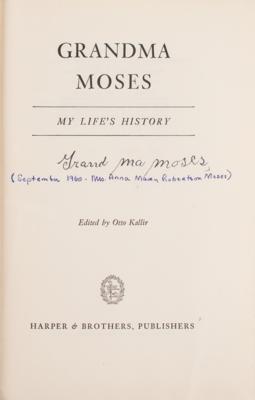 Lot #447 Grandma Moses Signed Book - Image 2