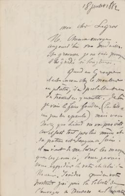 Lot #426 Auguste Rodin: Artistic correspondence from the master sculptor to his colleague: 