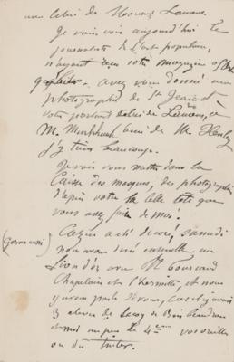Lot #426 Auguste Rodin: Artistic correspondence from the master sculptor to his colleague: 