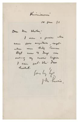 Lot #476 James M. Barrie: 