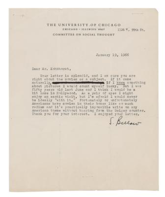 Lot #529 Saul Bellow: 