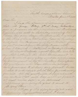 Lot #558 Edward Everett Hale: On conditions at Libby Prison: 