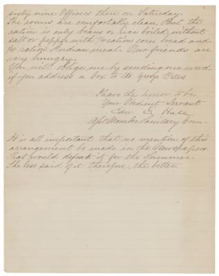 Lot #558 Edward Everett Hale: On conditions at Libby Prison: 