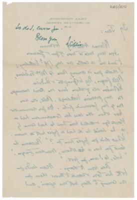 Lot #580 W. Somerset Maugham: Maugham sends thanks to an Oscar-winning actress for a telegram sent on his 