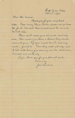 Lot #517 John Steinbeck: Advice to a