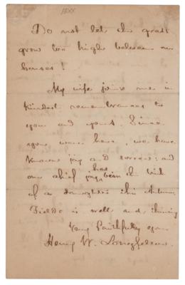 Lot #572 Henry Wadsworth Longfellow: 