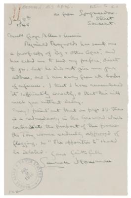 Lot #562 Laurence Housman Autograph Manuscript Signed and Autograph Letter Signed - Image 1