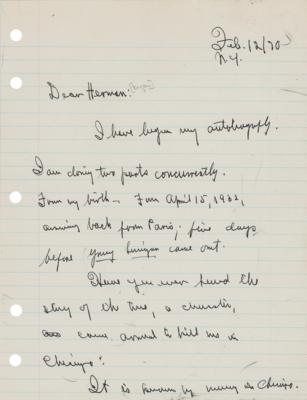 Lot #548 James T. Farrell Typed Letter Signed and Autograph Letter Signed - Image 1