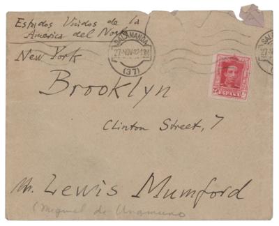 Lot #522 Miguel de Unamuno: Rare handwritten letter by the Basque essayist: 