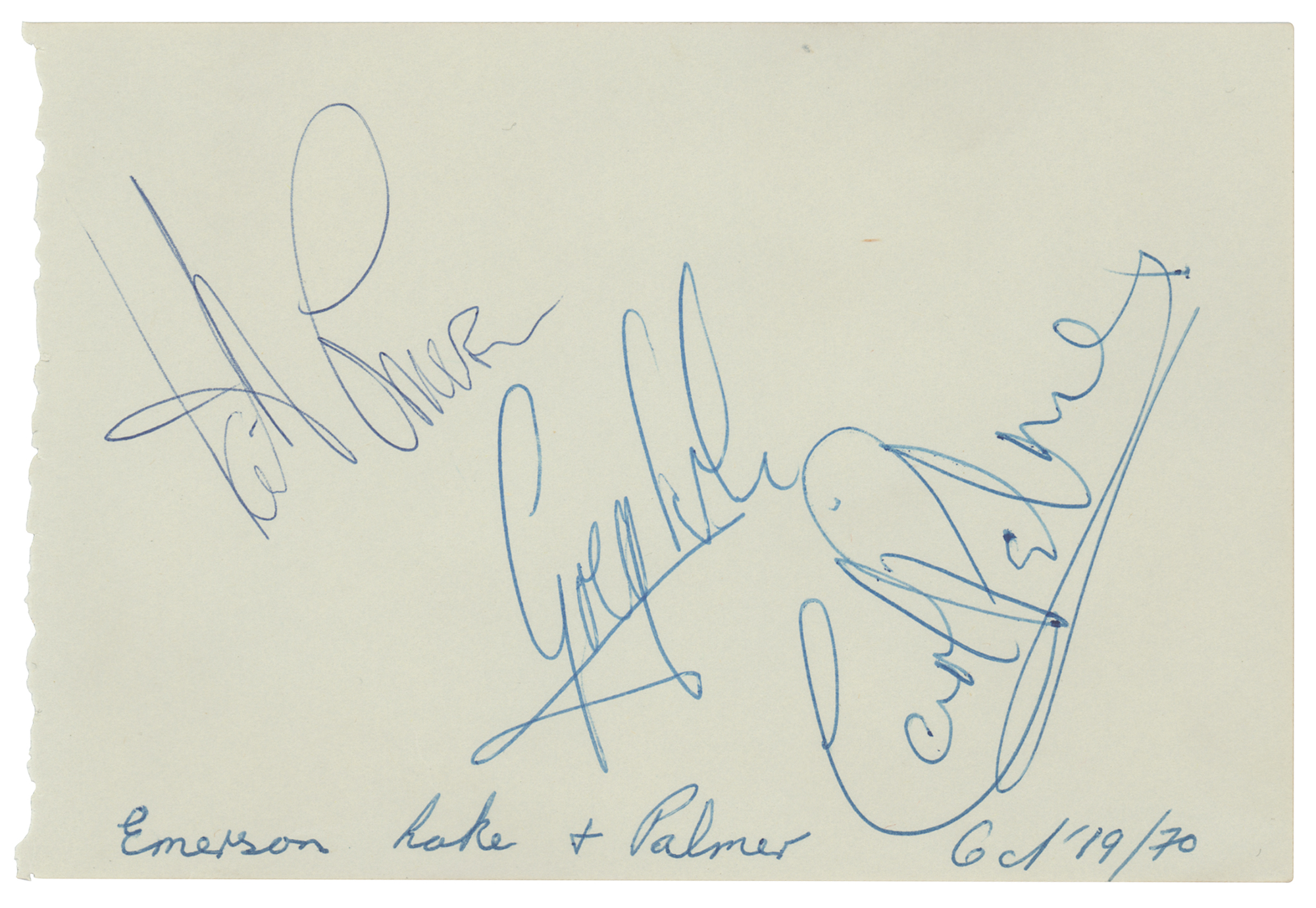 Emerson, Lake, and Palmer Signatures | RR Auction