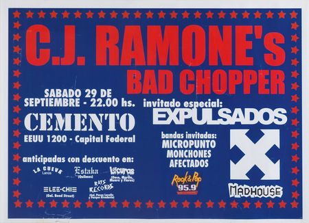 Lot #5335 CJ Ramone Pair of Concert Posters - Image 1