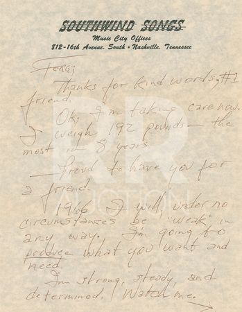 Lot #5185 Johnny Cash Archive of (10) Signed Letters - Image 14