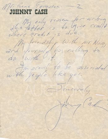 Lot #5185 Johnny Cash Archive of (10) Signed Letters - Image 21