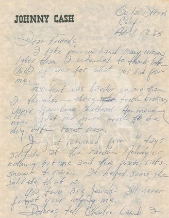 Lot #5185 Johnny Cash Archive of (10) Signed Letters - Image 7
