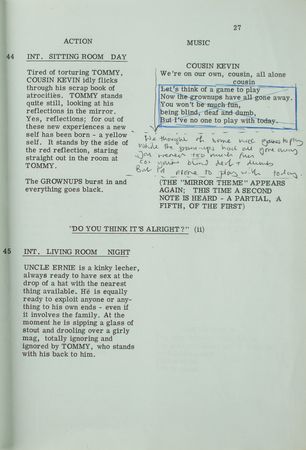 Lot #5117 The Who: Pete Townshend Hand-Annotated Tommy Screenplay - Image 5