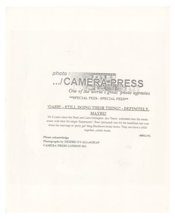 Lot #5439 Oasis: Noel Gallagher Original Photograph - Image 2