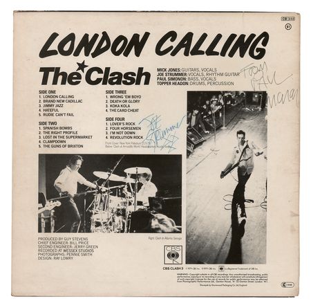 Lot #5366 The Clash: Strummer and Simonon Signed