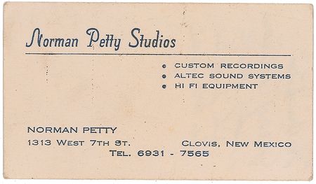 Lot #5179 Buddy Holly and the Crickets Signed Business Card - Image 2