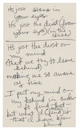 Lot #5080 Jimi Hendrix Handwritten Lyrics for the Unpublished Song 'To the Wind' - Image 13