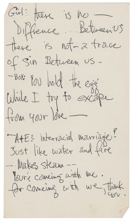 Lot #5080 Jimi Hendrix Handwritten Lyrics for the Unpublished Song 'To the Wind' - Image 4