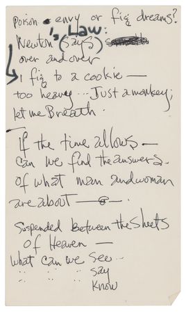 Lot #5080 Jimi Hendrix Handwritten Lyrics for the Unpublished Song 'To the Wind' - Image 6