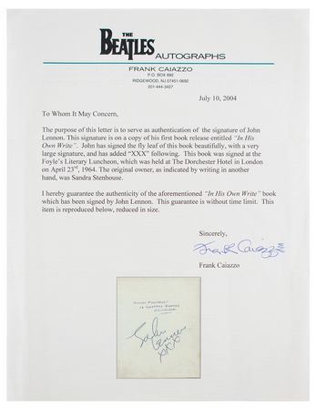 Lot #5024 Beatles: John Lennon Signed Book - Image 4