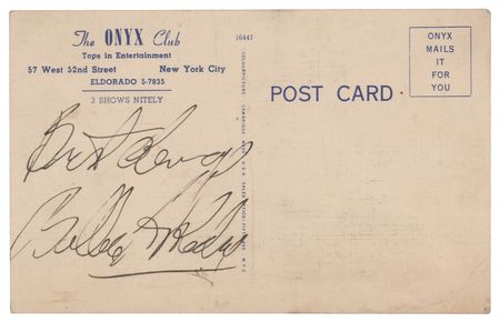Lot #5170 Billie Holiday Signature