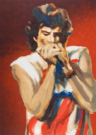 Lot #5102 Rolling Stones: Ronnie Wood Signed Print - Image 1