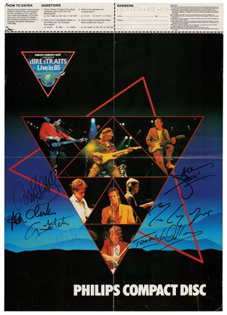 Lot #5378 Dire Straits Signed Poster