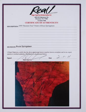 Lot #5313 Bruce Springsteen Signed Poster - Image 3