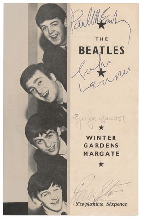 Lot #5008 Beatles Signed Program - Image 1