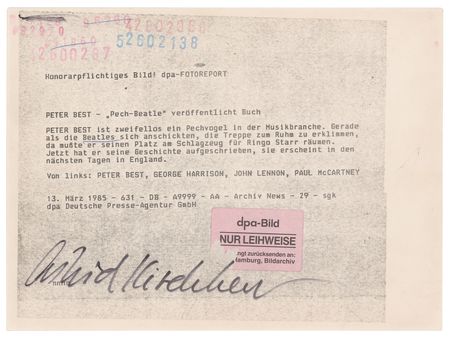 Lot #5053 Beatles: Astrid Kirchherr Photograph - Image 1