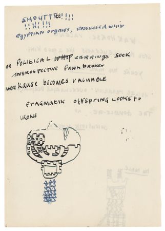 Lot #5043 Beatles: Stuart Sutcliffe Handwritten Notes and Sketches - Image 2