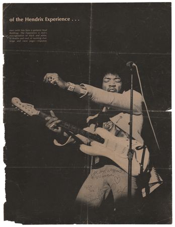 Lot #5082 Jimi Hendrix and Noel Redding Signed Life Magazine Pages Inscribed to Redding's Mother - Image 1