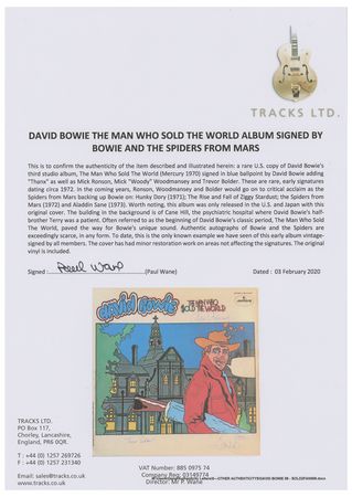 Lot #5234 David Bowie and Band Signed Album - Image 2