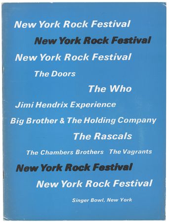 Lot #5084 Jimi Hendrix,JanisJoplin rare full concert ticket with originalprogram that includes The Doors and The Who - Image 2