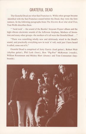 Lot #5213 Janis Joplin and Grateful Dead 1969 Fillmore East Program - Image 3