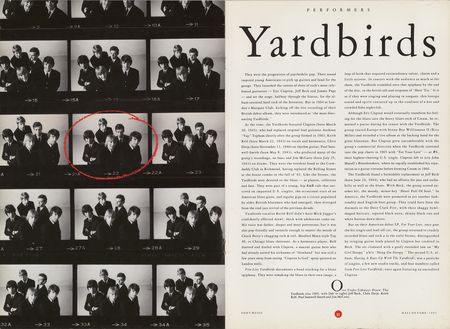 Lot #5093 Jimi Hendrix and The Yardbirds 1992 Rock and Roll Hall of Fame Program - Image 3