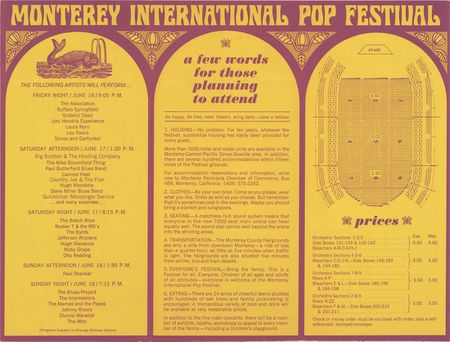 Lot #5193 Monterey Pop Festival Handbill and Order Form - Image 3