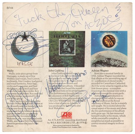 Lot #5230 AC/DC Signed 45 RPM Record Sleeve