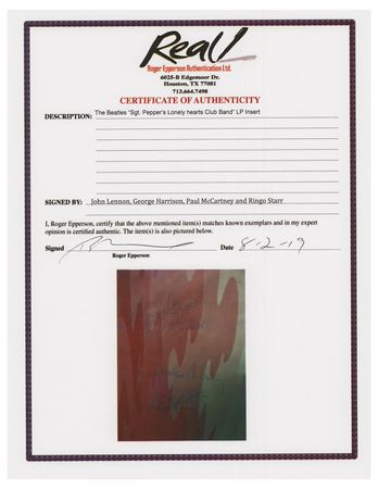 Lot #5007 Beatles Signed Album Sleeve - Image 6
